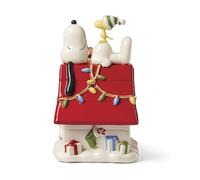 Lenox 896324 Snoopy Christmas Covered Candy Dish, Holiday Hosting