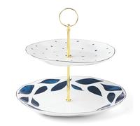 Lenox Blue Bay 2-Tiered Server, 3.05 LB