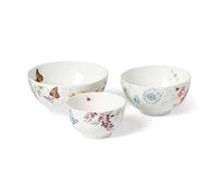 Lenox Butterfly Meadow 3-Piece Bowl Set, 3.00 LB, Multi
