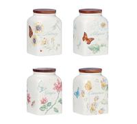 Lenox Butterfly Meadow Baking Spice Jars, Set of 4, 1.40 LB, Multi