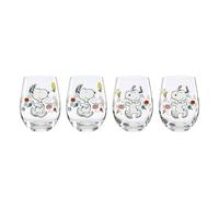 Lenox Chef Snoopy Glass Tumblers, 18oz, Set of 4