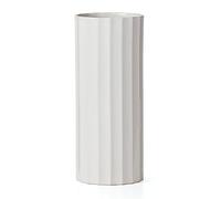 Lenox French Perle Scallop Cylinder Vase, 1 Count, White