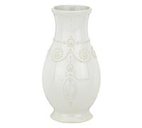 Lenox French Perle White 8" Fluted Vase, 2.05 LB | elegant fluted design | for fresh arrangements, gift for women, table centerpiece, home and shelf decor