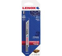 LENOX Tools 1991409 U-Shank General Purpose Jig Saw Blade, 4" x 3/8" 6 TPI, 3 Pack