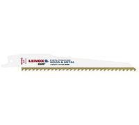 LENOX Tools 21074B656GR Gold Power Arc Reciprocating Saw Blade, For Wood, Nail-Embedded Wood Cutting, 6-inch, 6 TPI, 25-Pack