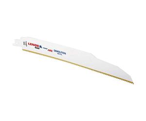 Lenox Tools 21089960GR Gold Power Arc Reciprocating Saw Blade, for Demolition, Nail-Embedded Wood, Cast Iron, Fire & Rescue Cutting, 229mm, 10 TPI, 5-Pack, 9