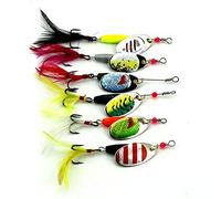 LENPABY 6pcs spinnerbaits hard metal spinner kit trout bass fishing lures wobbler fishing tackles