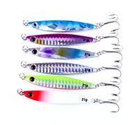 LENPABY 7pcs hard metal sea sinking lead fishing lures wobbler pike carp trout perch squid catfish fishing baits 14g/21g
