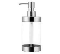 lenpestia Soap Dispenser Stainless Steel and Acrylic Pump Bottle 300ML | Shampoo Lotion Pump Bottle for Bathroom Kitchen Sink Office Hotel for Kitchen Washing Up Liquid Hand Soap Shower Gel