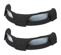 Lenporl 2 Pcs Black Hard Hat Sweatband Washable Reusable Sweat Bands, Replacement Cotton Hard Hat Liner, Helmet Comforter Pad