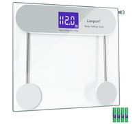 Lenporl Talking Scales for Body Weight with Pure North American Male Voice,Highly Accurate Talking Bathroom Weight Scale with Large LCD Screen,Talking Scales for Visually Impaired and Seniors, 440Ibs