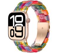 Lenrao Resin Band Compatible with Apple Watch Bands 40mm/38mm/41mm/42mm(Series 10), Fashion Wristband for iWatch Series 10/9/8/7/6/5/4/3/2/1/SE/Ultra/Ultra 2