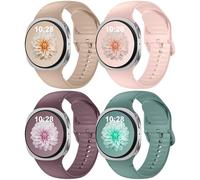 Lenrao Silicone Band Compatible with Samsung Watch 8 Band 40mm 44mm, Breathble Soft Sport Strap One Click Waterproof Replacement for Women Men