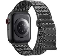 Lenrao Sport Loop Compatible with Apple Watch Bands for Men Women 44mm 45mm 46mm 49mm 42mm, Sof tNylon Wrist Straps for iWatch Bands for Series 11/10/9/8/7/6/5/4 Ultra SE 3/2/1 BlackGrey