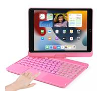 LENRICH Keyboard case for iPad 9th Generation 10.2 inch 2021/ 8th Gen 2020/7th 2019/iPad air 3rd/iPad pro 10.5 2017, Multi Touchpad 360 Swivel Light Thin Cover Backlight