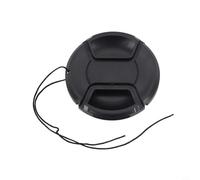 Lens Cap 58mm Centre Pinch Front Cover for DSLR Mirrorless Cameras - ABS Lens Protector with Hood Compatibility - Black 58 mm(82mm)