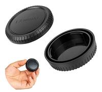Lens cap set, with housing cap and lens back cap, black, hard plastic, compatible with FUJIFILM X cameras, camera protection cap, housing protection cap, lens cam accessories, back cap