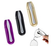 Lens Cleaner for Glasses,3Pcs Portable Peeps Lens Cleaner Multifunctional Glasses Lens Cleaner,Mini Microfiber Glass Cleaner Tool for Glasses Spectacles Sunglasses (Purple, Black, Gold)