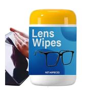 Lens Cleaner Wipes - Individually Wrapped Eyeglasses Screen Wipes, Gentle Formula | Portable Lens Cleaning tissues for Laptop Tablet Camera, School Gym Commuting Travel Everyday Clear use