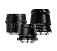 Lens， Compatible for Sony E-Mount 17mm 35mm 50mm F1.4 APS-C Manual Focus Lens Set(50mm F1.2,EF-M)