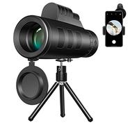 Lens for Phone 40X60 Zoom for Smartphone Monocular Telescope Scope Camera Camping Hiking with Compass Phone Clip Tripod