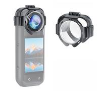 Lens Guard Cover Protector for Insta360 X5, Optical Glass Lens Cap Snap-on Protective Mirror Anti-fog Anti-scratch Lens Case Cover Frame for X5 Action Camera