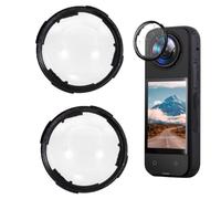 Lens Guard for Insta360 X4, Rotating HD Protective Caps for Insta360 X4, Transparent Clear Waterproof Dustproof Lens Protector Caps Tempered Glass, Sports Camera Accessories
