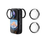 Lens Guard for Insta360 X6 Sports Camera Rotating Optical Glass/PC Protective Mirror Premium Lens Protector Cover Lens Cap for Insta 360 X6 Accessories (Glass)