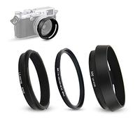 Lens Hood Adapter Ring UV Filter Kit for Fuji X100VI X100V X100F, Black