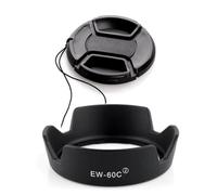 Lens Hood EW-60C & 58mm Lens Cap Compatible for Canon T8i 4000D Camera kit EF-S 18-55mm f/3.5-5.6 Lens (2 Pack)