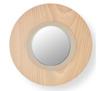 Lens LED wall lamp oval metal ring in ivory white Beech LZF Lamps - LENS OV A IV LED DIM0 10V