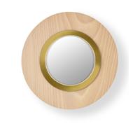 Lens LED Wall Light Round Metal Ring in Gold Beech LZF Lamps - LENS CR A GD LED DIM0 10V