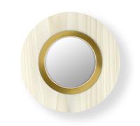 Lens LED Wall Light Round Metal Ring in Gold LZF Lamps - LENS CR A GD LED DIM0 10V