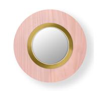 Lens LED Wall Light Round Metal Ring in Gold Pale Rose LZF Lamps - LENS CR A GD LED DIM0 10V