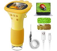 Lens Microscope Toy HD Pocket Portable Microscopes 1000X Handheld Digital Microscope for Kids Handheld Digital Lens Digiscope for Exploring Nature