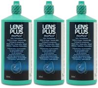 Lens Plus OcuPure 360ml x3 Contact Lens Solution Saline Eye Care