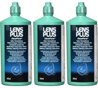 Lens Plus Purite Saline Solution, 360ml - Multi-Purpose Contact Lens Solution for Rinsing & Storing, Gentle & Effective Eye Care (Pack of 3)