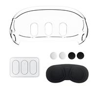 Lens Protector for Meta Quest 3, Protective Lens Case for Meta Quest 3, Light Blocker Anti-Scratch Transparent with 1 Headset Cover, 3 Camera Lens Tempered Glass Protectors, 4 Anti-Slip Joystick Caps