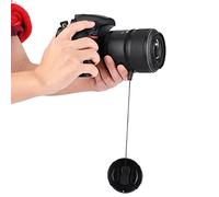 Lens Rear Cover Camera Lens Caps Anti Dust Protective Camera Lens Cover Cap with Anti Lost String Rope Black Camera Accessory Holder Kit (55MM)