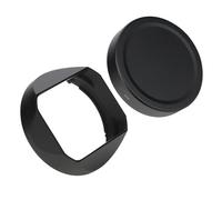 Lens Shade, Compatible For Fujifilm XF 18mm Metal Lens Hood | Square Bayonet Mount, Metal Front Cap Included, Fits F1.4 R LM WR Lens