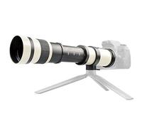 Lens Telephoto, Manual Fcous Zoom Lenses, White 420-800mm Aperture F/8.3-16 Full, Manual Focusing Telescope Zoom Telephoto Lens for Canon EF Mount Camera