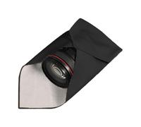 Lens Wrap - Soft Portable Cosmetic Bag, Bumping, Friction Protection Wrap | Camera Lens Wrap with Adhesive Pad for DSLR Camera Lens, Camera Digital Accessories Storage Pouch, black, 説明を参照してください
