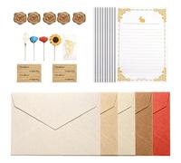 L'ensemble De Papeterie Vintage Papier - Ensemble De Papeterie Pour éCrire Des Lettres, Ensemblee Dee Papier à Lettres Et D'enveloppes | Jeu Dee Cartes D'invitation DIY, Sans Déformation