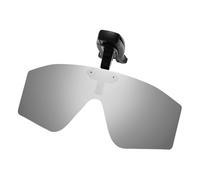 Lenses Over Correction Glasses Polarised Sunglasses with Clip for Men - Peaked Cap Visors Night Driving Glasses for Fishing, Cycling, Hiking and Golf, silver, Siehe Beschreibung