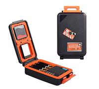LENSGO Camera Battery Memory Card Case, Memory Card Hard Protector Case Professional Water-Resistant Anti-Shock Camera Battery Storage Box for 2 Camera Batteries 4 SD Cards 2 XQD Cards or 2 CF Cards O