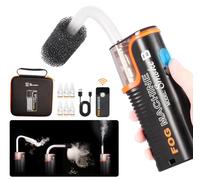 LENSGO Smoke Machine, Portable Fog Machine with 60ml Fluid, 40W Wireless Remote Control, Dry Ice Effect, Battery Powered, Handheld Fogger for Photography, Halloween, Indoor Party, Wedding, Smoke B
