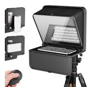 LENSGO TC7S Portable Teleprompter for Phone, One-Second Fold Mini Teleprompter with Remote Control,App Compatible with iPhone & Android for Online Teaching Vlog Live Streaming Interview
