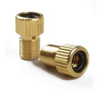 LENSION 2 Pcs Brass Adaptor Presta To Schrader Bicycle Valve Converter Bike Pump Connector with O-ring Seal