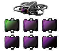 LENSKINS 6 Pack ND & CPL Filter Set Compatible with DJI Avata 2, CPL ND8 ND16 ND32 ND64 ND128 Drone Neutral Density Filters, Ultra Slim Frame & Multi Coating HD Glass Lens Filters