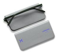 Lensrappa Luxury Slim Leather Glasses Case | Dove Grey Handmade Full-Grain Leather Eyewear Wrap with Magnetic Closure & Gift Box | Ultra-Slim Protective Case in 9 Elegant Colours